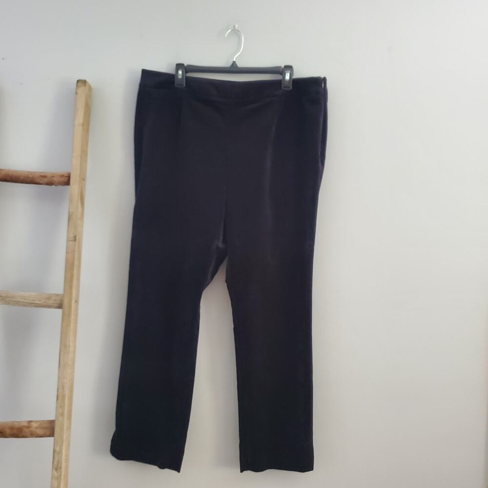 Talbots Woman Straight Classic Side Zip Velvet Pants Size 14W